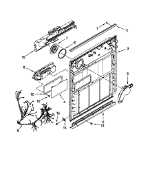 Inner Door Parts parts for Kenmore Dishwasher 665.13293K111 (66513293K111, 665 13293K111) from AppliancePartsPros.com