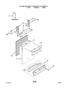 Door And Panel Parts parts for Kenmore Dishwasher 665.13293K112 (66513293K112, 665 13293K112) from AppliancePartsPros.com