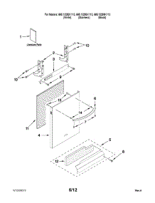 Door And Panel Parts parts for Kenmore Dishwasher 665.13293K113 (66513293K113, 665 13293K113) from AppliancePartsPros.com