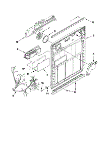 Inner Door Parts parts for Kenmore Dishwasher 665.13293K114 (66513293K114, 665 13293K114) from AppliancePartsPros.com