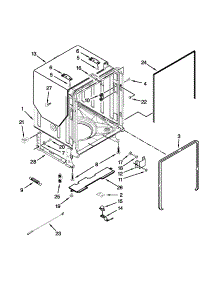 Tub And Frame Parts parts for Kenmore Dishwasher 665.13293K115 (66513293K115, 665 13293K115) from AppliancePartsPros.com