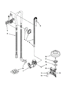 Fill, Drain And Overfill Parts parts for Kenmore Dishwasher 665.13299K110 (66513299K110, 665 13299K110) from AppliancePartsPros.com