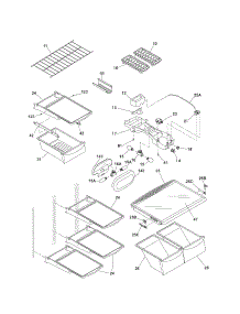 Shelves parts for Kenmore Refrigerator 253.66183501 (25366183501, 253 66183501) from AppliancePartsPros.com