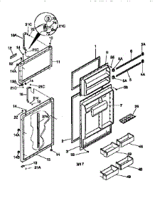 Doors parts for Kenmore Refrigerator 253.66847790 (25366847790, 253 66847790) from AppliancePartsPros.com