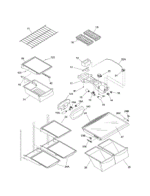 Shelves parts for Kenmore Refrigerator 253.66874500 (25366874500, 253 66874500) from AppliancePartsPros.com