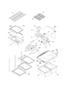 Shelves parts for Kenmore Refrigerator 253.66874502 (25366874502, 253 66874502) from AppliancePartsPros.com