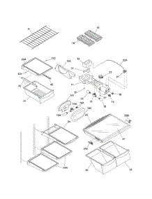Shelves parts for Kenmore Refrigerator 253.66883504 (25366883504, 253 66883504) from AppliancePartsPros.com
