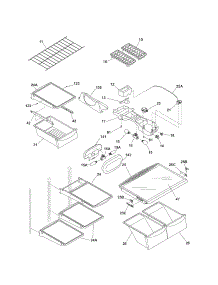 Shelves parts for Kenmore Refrigerator 253.66889500 (25366889500, 253 66889500) from AppliancePartsPros.com