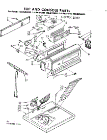 Top And Console Parts parts for Kenmore Dryer 110.86394800 (11086394800, 110 86394800) from AppliancePartsPros.com