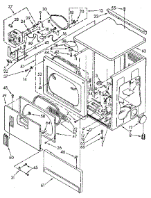 Upper Cabinet And Front Panel parts for Kenmore Dryer 110.86402110 (11086402110, 110 86402110) from AppliancePartsPros.com