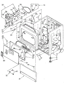 Lower Cabinet & Front Panel parts for Kenmore Dryer 110.86402800 (11086402800, 110 86402800) from AppliancePartsPros.com