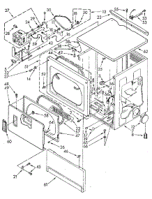 Upper Cabinet And Front Panel parts for Kenmore Dryer 110.86402800 (11086402800, 110 86402800) from AppliancePartsPros.com