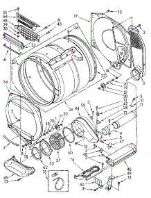 Upper And Lower Bulkhead parts for Kenmore Dryer 110.86402800 (11086402800, 110 86402800) from AppliancePartsPros.com