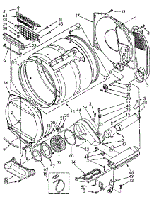 Upper And Lower Bulkhead parts for Kenmore Dryer 110.86402810 (11086402810, 110 86402810) from AppliancePartsPros.com