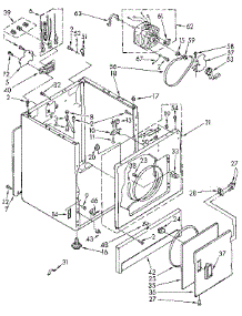 Cabinet parts for Kenmore Dryer 110.86405120 (11086405120, 110 86405120) from AppliancePartsPros.com