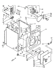 Cabinet Parts parts for Kenmore Dryer 110.86405810 (11086405810, 110 86405810) from AppliancePartsPros.com