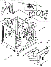 Cabinet parts for Kenmore Dryer 110.86405840 (11086405840, 110 86405840) from AppliancePartsPros.com