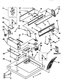 Top And Console parts for Kenmore Dryer 110.86405850 (11086405850, 110 86405850) from AppliancePartsPros.com
