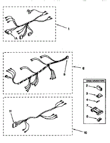 Wiring Harness parts for Kenmore Dryer 110.86405850 (11086405850, 110 86405850) from AppliancePartsPros.com