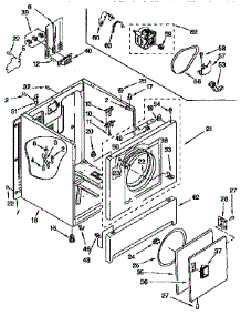 Cabinet parts for Kenmore Dryer 110.86405860 (11086405860, 110 86405860) from AppliancePartsPros.com