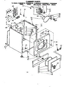 Cabinet Parts parts for Kenmore Dryer 110.86406140 (11086406140, 110 86406140) from AppliancePartsPros.com