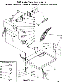 Top And Coin Box Parts parts for Kenmore Dryer 110.86406410 (11086406410, 110 86406410) from AppliancePartsPros.com