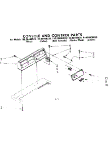 Console And Control Parts parts for Kenmore Dryer 110.86406630 (11086406630, 110 86406630) from AppliancePartsPros.com