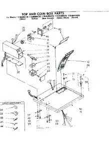 Top And Coin Box Parts parts for Kenmore Dryer 110.86406630 (11086406630, 110 86406630) from AppliancePartsPros.com