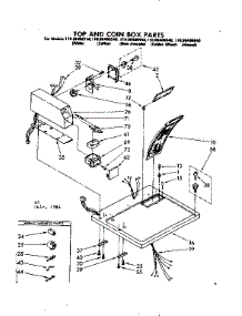 Top And Coin Box Parts parts for Kenmore Dryer 110.86406640 (11086406640, 110 86406640) from AppliancePartsPros.com