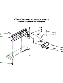 Console And Control Parts parts for Kenmore Dryer 110.86406800 (11086406800, 110 86406800) from AppliancePartsPros.com