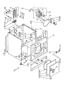 Cabinet Parts parts for Kenmore Dryer 110.86407110 (11086407110, 110 86407110) from AppliancePartsPros.com