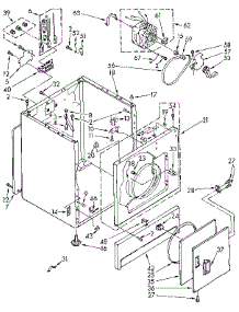Cabinet parts for Kenmore Dryer 110.86407120 (11086407120, 110 86407120) from AppliancePartsPros.com