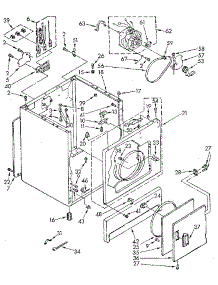 Cabinet parts for Kenmore Dryer 110.86407830 (11086407830, 110 86407830) from AppliancePartsPros.com