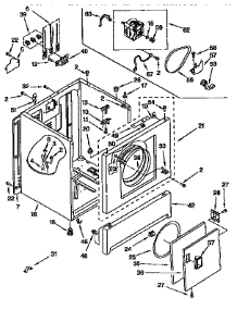 Cabinet parts for Kenmore Dryer 110.86407840 (11086407840, 110 86407840) from AppliancePartsPros.com