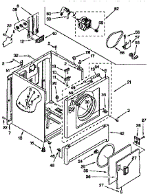 Cabinet parts for Kenmore Dryer 110.86407860 (11086407860, 110 86407860) from AppliancePartsPros.com