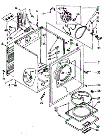 Cabinet parts for Kenmore Dryer 110.86427610 (11086427610, 110 86427610) from AppliancePartsPros.com