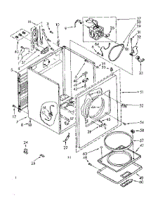 Cabinet Parts parts for Kenmore Dryer 110.86427800 (11086427800, 110 86427800) from AppliancePartsPros.com