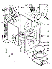 Cabinet parts for Kenmore Dryer 110.86467710 (11086467710, 110 86467710) from AppliancePartsPros.com