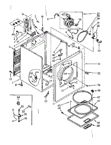 Cabinet Parts parts for Kenmore Dryer 110.86467900 (11086467900, 110 86467900) from AppliancePartsPros.com
