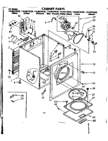 Cabinet Parts parts for Kenmore Dryer 110.86470420 (11086470420, 110 86470420) from AppliancePartsPros.com
