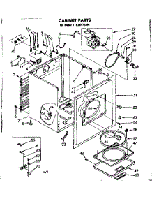 Cabinet Parts parts for Kenmore Dryer 110.86475300 (11086475300, 110 86475300) from AppliancePartsPros.com