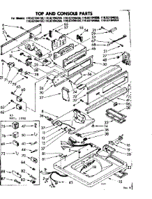 Top And Console Parts parts for Kenmore Washer 110.83194850 (11083194850, 110 83194850) from AppliancePartsPros.com