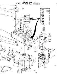 Drive Parts parts for Kenmore Washer 110.83252110 (11083252110, 110 83252110) from AppliancePartsPros.com