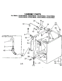 Cabinet Parts parts for Kenmore Washer 110.83270120 (11083270120, 110 83270120) from AppliancePartsPros.com