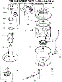 Tub And Basket Parts Non-Suds Only parts for Kenmore Washer 110.83270120 (11083270120, 110 83270120) from AppliancePartsPros.com