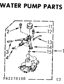 Water Pump Parts parts for Kenmore Washer 110.83270400 (11083270400, 110 83270400) from AppliancePartsPros.com