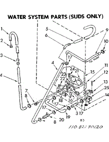 Water System Parts Suds Only parts for Kenmore Washer 110.83270420 (11083270420, 110 83270420) from AppliancePartsPros.com