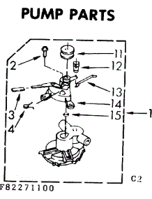Pump Assembly parts for Kenmore Washer 110.83271100 (11083271100, 110 83271100) from AppliancePartsPros.com