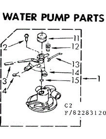 Water Pump Parts parts for Kenmore Washer 110.83283120 (11083283120, 110 83283120) from AppliancePartsPros.com