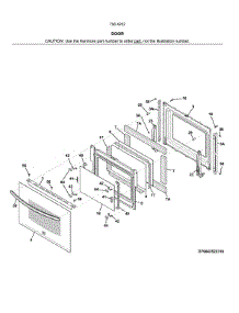 Door parts for Kenmore Range 790.4252931A (7904252931A, 790 4252931A) from AppliancePartsPros.com